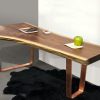 Walnut Live Edge Bench with Copper Legs