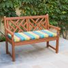 Chippendale Bench in Teak w Cushion