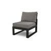 Edge Modular Armless Chair in Black w Grey Mist