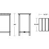 Long Island Counter Side Table Dimensions