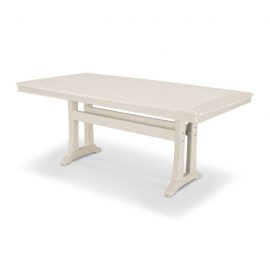 Nautical Trestle 38x73" Dining Table in Sand