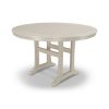 Nautical Trestle 48" Round Dining Table in Sand