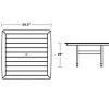 Nautical Trestle 59" Dining Table Dimensions