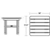 Square 18" Side Table Dimensions