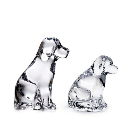 Glass Dog and Puppy