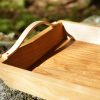 Small Black Cherry Serving Tray Handle Detail