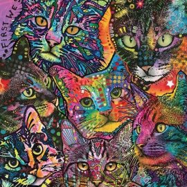 Bed Cats Wooden Jigsaw Puzzle by Dean Russo