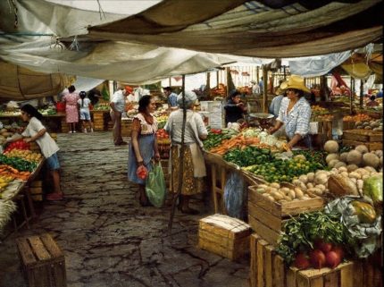 Covered Market Guanajuato Wood Jigsaw Puzzle by Clark Hulings