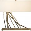 Brindille Table Lamp in Burnished Steel finish w Natural Anna Shade