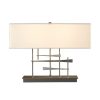 Cavaletti Table Lamp with Burnished Steel finish and Natural Anna Shade