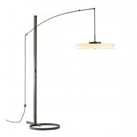 Disq Arc LED Floor Lamp with Frost Shade