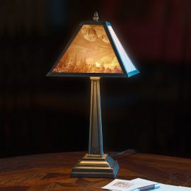 Mountain Lake Table Lamp Front