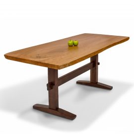 Yosemite Trestle Dining Table with wood base