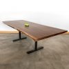 Yosemite Trestle Dining Table with steel base