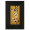 Giraffe and a Half Yellow Tile in Ebony Frame