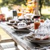 Simon Pearce Table Settings with Glass Pumpkins