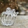 Small Glass Pumpkin with a Twist