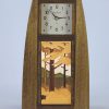 Arts & Crafts 4x8 Tile Clock in Walnut
