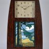 Arts & Crafts 6x8 Tile Clock in Craftsman Oak