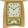 Arts & Crafts 8x4 Tile Clock in Cherry