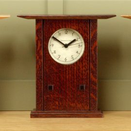 Prairie Style Mini Mantel Clock in Craftsman Oak