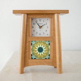 Scandinavian 4x4 Tile Mantel Clock