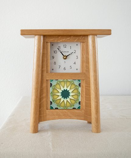 Scandinavian 4x4 Tile Mantel Clock