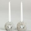 Silhouette Stone Candleholder Pair