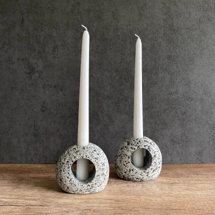 Silhouette Stone Candleholders