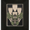 Black Crown Quintet Tile in Ebony Frame