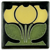 Flower Buds Tile in Yellow