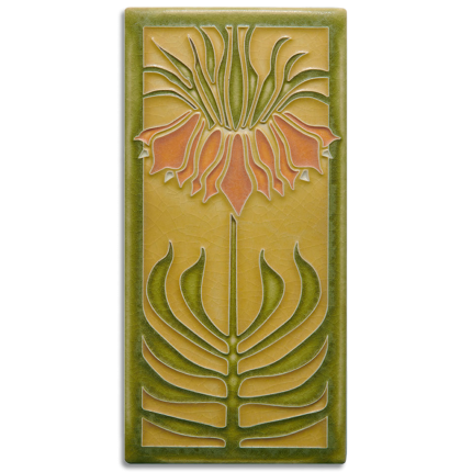 Persian Lily Tile Tile in Golden