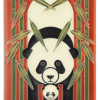 Panda Panda Tile in Red