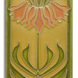Persian Lily Tile Tile in Golden