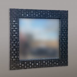 Steel Weave Mirror Square