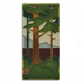 Spring Pine Landscape 4x8 art tile