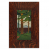 Spring Pine Landscape Tile in Oak frame