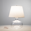 Warren Round Lamp lit glass